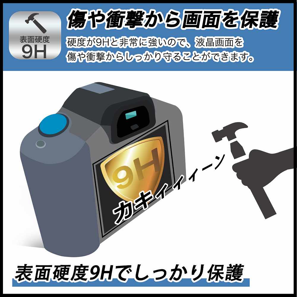 Gopro HERO10 Black (2点セット) 用 保護フィルム 【9H高硬度 反射低減